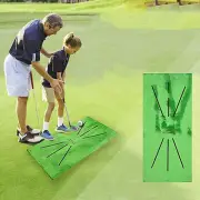 Foldable Golf Hitting Mat Swing Training Aid Portable Golf Practice Training ~'l