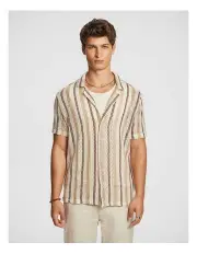 [yd.] Mario Crochet Shirt in Burgundy