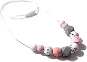 Sensory Chew Silicone Necklace - New Mother Breastfeeding Decorations,Newborn Fidget Sensory Necklace,Autism ADHD Anxiety Sensory Toy,Nursing Necklace For Calming,Silicone Beads Breastfeeding Jewelry,