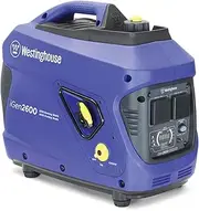 Westinghouse 2600W Digital Inverter Generator - 2200W Running/2600W Starting, Lightweight at 22.5kg, 100% Pure Sine Wave, Ideal for Outdoor Adventures and Home Backup Power Supply - Blue