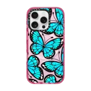 iPhone 16 Pro Impact Case MagSafe Compatible Blue Monarca by Sofia Castellanos