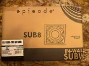 Episode ES-SUB-IW-SNGL8 Passive in-Wall Subwoofer with Single 8" Woofer