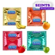 24 - 100 pcs. DUREX FRUIT FLAVORS Select Taste Me Tropical Saboreame Condoms