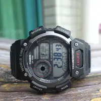在飛比找蝦皮購物優惠-卡西歐電子錶男運動防水十年電池數字式新款手錶AE-1400W