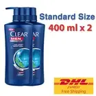2 x 400 ml Clear Men Shampoo Anti-Dandruff Cool Sport Menthol Vitamin B3 Cooling