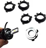 2 PCS Car Bulb Adapter, H7 Car LED Spotlight Holders, Car LED Bulb Holder Socket for Hyundai, Nissan, Kia (Black)