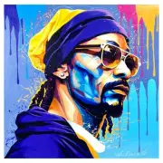 Alexander Ishchenko "Snoop Dog" Original Acrylic Painting on Canvas Hand Signed
