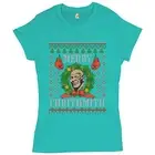 Merry Chrithmith T-Shirt Mike Tyson Ugly Sweater Theme Christmas Women's Tee