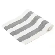 NEW Rans Alfresco Striped Table Runner Charcoal
