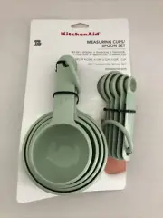 New KitchenAid Heavy 9 Measuring Cups Spoons Mint Pistachio Green HPIA