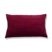 1PC Decorative Rectangular Pillowcase Lumbar Corduroy Stripes Cushion Cover Flannel Fleece 30x50cm burgundy