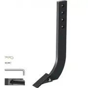 VEVOR Box Blade Shank, 46.4cm Scarifier Shank, 4 Holes Box Scraper Shank, Ripper Shank with Removable Tapered Teeth and Pins, Adjustable Shanks Assemb