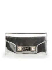 Silver Patent PS11 Metallic Wallet