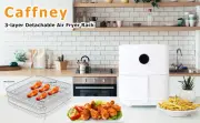 Air Fryer Racks Three Layer Stackable Dehydrator Racks Stainless Steel flbWm
