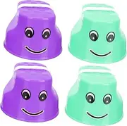 8 Pcs Barrel Stilts Walking Cups Purple Bucket Balance Training Toy Rayan for Kids Can Stepper Toys Stilts Plaything Plastic Birthday Present Child