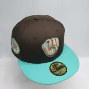 Milwaukee Brewers New Era Brown/Mint Walnut Mint 59FIFTY Fitted Hat 7 5/8
