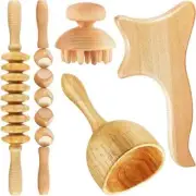 Wood Therapy Massage Tool Drainage Massager Anti Cellulite Fascia Massage Roller