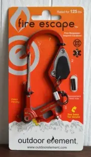 Fire Escape First Responder Inspired Multi-Tool Carabiner-Red