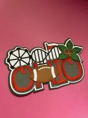 Ohio State layered scrapbook paper design handmade in Mt