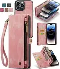 For Apple iPhone 15 Pro Max 14 13 12 11 Purse Leather Wallet Flip Case Zip Cover