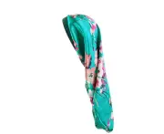 Sleep Cap Satin Silk Bonnet Wrap Hat Headwear Hair Sock Long Head Cover Turban - Green Flower