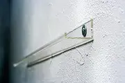 [7even] Acrylic Design Vinyl & Picture Gallery Board 33 cm / Transparent Wall Shelf for e.g. Pictures