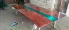 Handcrafted Epoxy Resin Dining Table Top – Modern Wood & Resin Tabletop