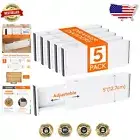 Modern 5-Pack Drawer Dividers - Adjustable for Clothing, Kitchen, Office Needs