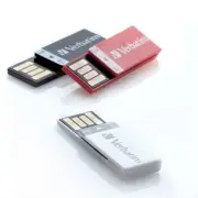Verbatim Corporation 98674 3Pk 8Gb Clip-It Usb Flash Drive 2.0 Black White Red