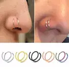 Double Spiral Ring Stainless Steel Tragus Ear Lip Silver Gold Nose Hoop Pierci =