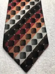 GEOFFREY BEENE MENS TIE COPPER GRAY BURGUNDY BROWN BLACK 4 X 58 NWT