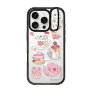 iPhone 16 Pro Impact Ring Stand Case MagSafe Compatible ROSE TEA TIME