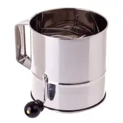 Appetito Stainless Steel 5 Cup Flour Sifter Crank