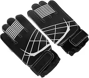 CLISPEED 1 Pair Soccer Goalkeeper Gloves Wear Resistant PU Training Gloves for Boys Breathable Slide Design for Match Practice Youth Sports Gear