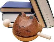 Woode Block Musical Instrument - Stress Relief Wood Fish Figurine Percussion Instrument - Creative Cute Fun Musical Instrument Desktop Ornament for Home
