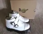 DR MARTENS Devon Flower Buckle Milled Nappa Platform Boots Shoes US 8 EU 39 NWB