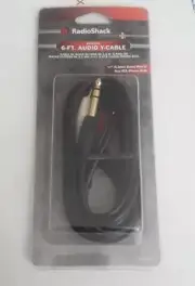 Genuine Radioshack 6' Shielded Audio Y-Cable 1/4" Stereo Male To Dual RCA Male
