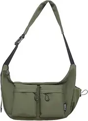 [Generic] Dallaswind Large Capacity Messenger Canvas Bag, Vintage Water-Resistant Large Crossbody Shoulder Purse,Multi-Pockets