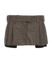Pleated belt loop skirt IT40,IT42 Brown
