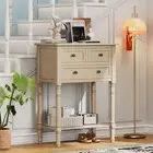 23" Small Sofa Table with Storage,Console Table with Drawers and Bottom Shelf