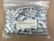 Quantity Of 100 ~ 1/8" Aluminum Swage Sleeves for Wire Rope Cable Clip Crimps