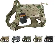 EXCELLENT ELITE SPANKER Tactical Dog Harness Molle Adjustable Training Vest Patrol K9 Harness Large with Handle (MCP-L)