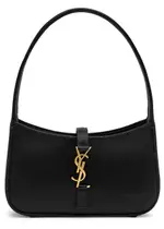 Saint Laurent Le 5 à 7 Mini Satin Bag, Leather Bag, Black One Size