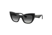 Womens Dolce & Gabbana Sunglasses Dg4417 Black/ Transparent Grey Gradient Sunnies