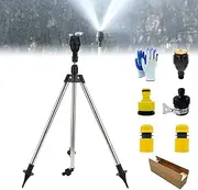 Rotating Tripod Sprinkler, 360 Degree Automatic Rotating Sprinkler, Tripod Sprinklers for Yard Large Area, Watering Sprinklers for Lawn Yard Garden (Style B-4 Points)