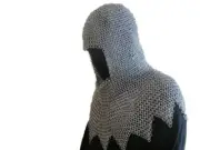 New style 10 mm Butted Aluminum Chain Mail Coif / Chainmail Hood