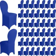 60 Pcs Chair Covers Wedding Seat Slipcovers Polyester Spandex Folding Chair Cove