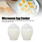 2PCS Microwave Egg Cooker Maker Poacher ABS Portable Mini Quick Egg Boiling