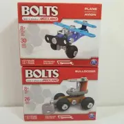 2 - Meccano Erector Bolts - Plane & BullDozer - Voiture - SEALED NEW