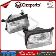 Set Pair LH+RH Head Light Lamp Flush/Lined Lens For Holden Rodeo TF Ute 98~03